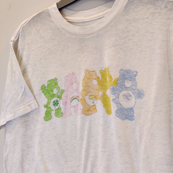 Care Bears Cropped Graphic Short Sleeve Shirt | Large | White - Picture 5 of 6